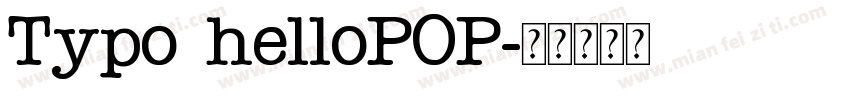 Typo helloPOP字体转换